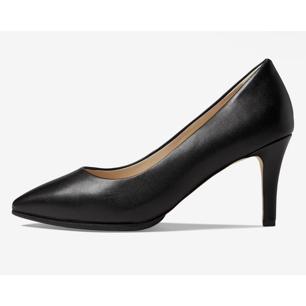 Cole Haan Size 8.5B Grand Ambition Pointed 75mm Pump Shoes Black Leather W15828